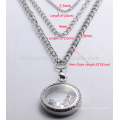 Double layer thin silver chains men, long neck chains